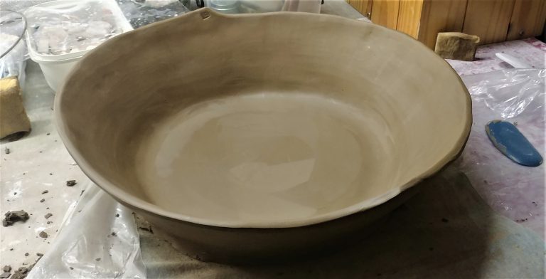 Terracotta, coil pots, terracotta, wet clay