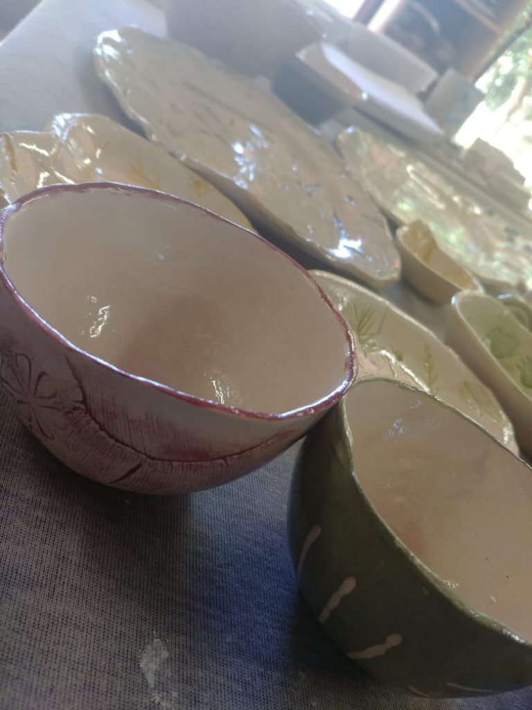 Ceramics, stoneware, oxide wash
