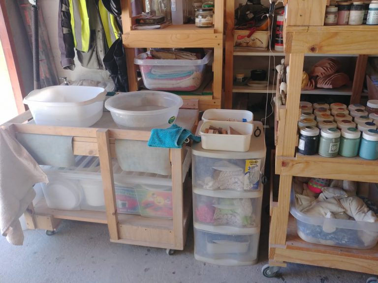 clay recycling wash station